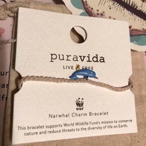 Pura Vida Narwhal Charm Charity Bracelet!